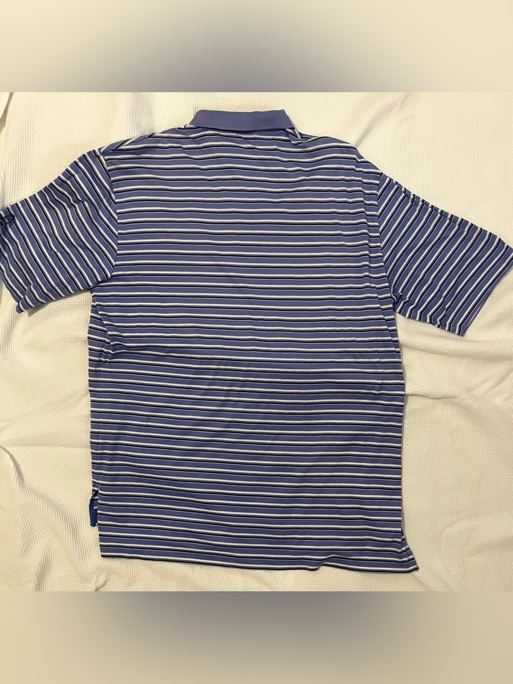 Vintage 90s Polo Golf Ralph Lauren Light Blue Stripe Polo Shirt-Mens M (EUC) - Picture 2 of 5